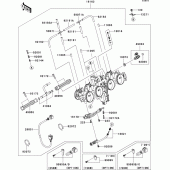 Схема вузла: Throttle для Kawasaki ZR750 Z750