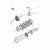 Схема вузла: Зчеплення для Kawasaki KLX125 D-Tracker