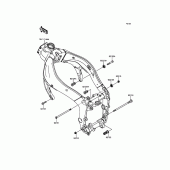 Схема вузла: Кріплення двигуна для Kawasaki ZX600 Ninja ZX-6R