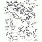 Схема вузла: Electrical equipment(-zx600c-011126 для Kawasaki ZX600 GPX600R