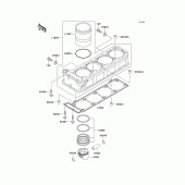 Схема узла: Цилиндр & Поршень для Kawasaki ZX1100 Ninja ZX-11