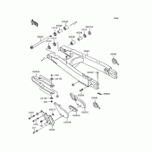 Схема узла: Задний рычаг (Маятник) для Kawasaki KLX250 KLX250