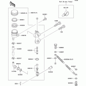 Схема вузла: Задній гальмівний циліндр для Kawasaki ZR550 Zephyr