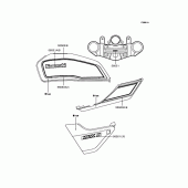 Схема вузла: Наклейки (ZR400-F6; blue) для Kawasaki ZR400 ZRX-II