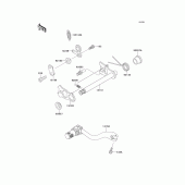 Схема узла: Переключатель передач для Kawasaki KX500