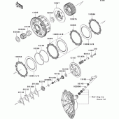 Схема узла: Сцепление для Kawasaki ZX600 Ninja ZX-6R