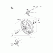 Схема узла: Front wheel для Kawasaki ZX1400 Ninja ZX-14
