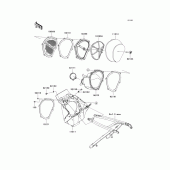 Схема узла: Воздушный фильтр для Kawasaki KX250/ KX252 KX250F