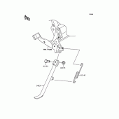 Схема вузла: Підставка для Kawasaki KL110 KSR