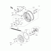 Схема узла: Заднее колесо & Приводная цепь для Kawasaki VN2000 Vulcan 2000 Limited