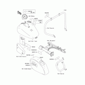 Схема вузла: Інформаційні наклейки (vn1500-l2/l3) для Kawasaki VN1500 Vulcan 1500 Nomad Fi