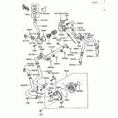 Схема вузла: Водяний насос Kawasaki ZG1200 Voyager XII