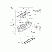 Схема вузла: Головка циліндра для Kawasaki ZR1000 Z1000