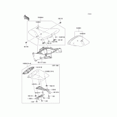Схема вузла: Сидіння (1/2)(r9f/raf-rbf) для Kawasaki ZX600 Ninja ZX-6R