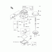 Схема вузла: Комплектуючі карбюратора для Kawasaki EX500 Ninja 500R