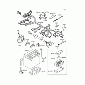 Схема вузла: Електроустаткування для Kawasaki VN400 Vulcan Drifter