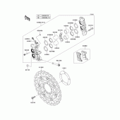 Схема вузла: Переднє гальмо для Kawasaki ZR1000 Z1000