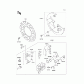 Схема узла: Передний тормоз для Kawasaki KLE500