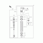 Схема вузла: Амортизатор для Kawasaki KX125