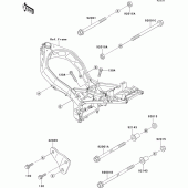 Схема узла: Крепление двигателя для Kawasaki ZX600 Ninja ZX-6R