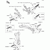 Схема узла: Подножки для Kawasaki ZX600 Ninja ZX-6R