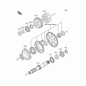 Схема вузла: Secondary shaft для Kawasaki ZR750 ZR-7S