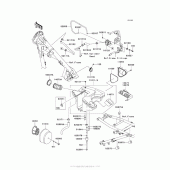 Схема узла: Воздушный фильтр для Kawasaki KL650 KLR650
