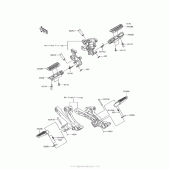 Схема вузла: Підніжки для Kawasaki ZX1400 Ninja ZX-14R ABS SE