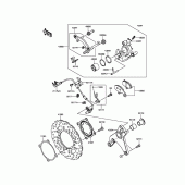 Схема вузла: Заднє гальмо для Kawasaki ZX1000 Ninja 1000 ABS