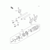 Схема вузла: Gear change drum/shift fork(s) для Kawasaki ZG1200 Voyager XII