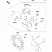 Схема вузла: Заднє гальмо для Kawasaki ZX1100 GPZ1100