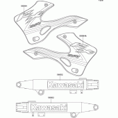 Схема вузла: Наклейки для Kawasaki KX250/KX252 KX250