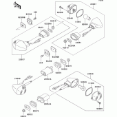 Схема узла: Поворотники для Kawasaki ZX636 Ninja ZX-6R