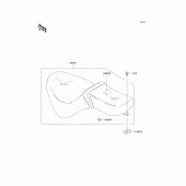 Схема вузла: Сидіння для Kawasaki VN800 Vulcan 800 Classic