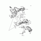 Схема вузла: Заднє крило для Kawasaki ER250 Z250 ABS