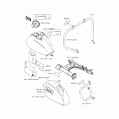 Схема вузла: Інформаційні наклейки для Kawasaki VN1500 Vulcan 1500 Nomad Fi