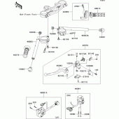 Схема вузла: Кермо & Пульт управління рульовим для Kawasaki ZX1000 Ninja ZX-10R