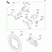 Схема узла: Задний тормоз для Kawasaki ZX600 Ninja ZX-6R