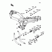 Схема узла: Frame fitting для Kawasaki ZX1100 Ninja ZX-11