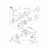Схема вузла: Starter motor для Kawasaki EX500 GPZ500
