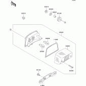 Схема вузла: Taillight(s) для Kawasaki KL650 KLR650
