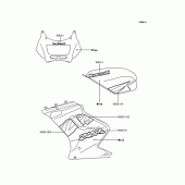 Схема вузла: Наклейки (blue; EX250-H6) для Kawasaki EX250 ZZR250