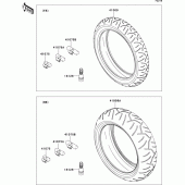 Схема узла: Шины для Kawasaki ZX600 Ninja ZX-6R