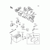 Схема вузла: Електроустаткування для Kawasaki ZR1100 Zephyr 1100RS