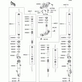Схема узла: Вилка передней оси для Kawasaki EX250 Ninja 250R