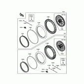 Схема узла: Шины для Kawasaki KX250/ KX252 KX250F