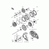 Схема вузла: Зчеплення для Kawasaki VN1700 Vulcan 1700 Voyager Custom ABS