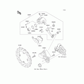 Схема вузла: Заднє гальмо для Kawasaki EX650 Ninja 650