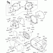Схема вузла: Left engine cover(s) для Kawasaki VN1500 VN1500 Classic FI