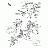 Схема узла: Облицовочные элементы для Kawasaki ER650 Z650 ABS